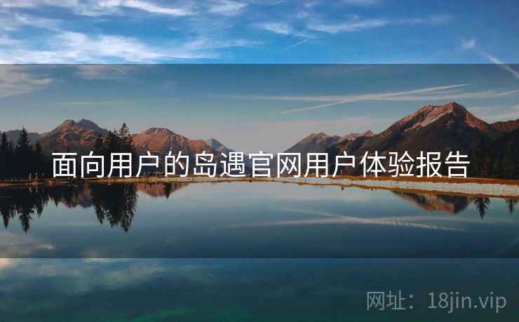 面向用户的岛遇官网用户体验报告  第2张
