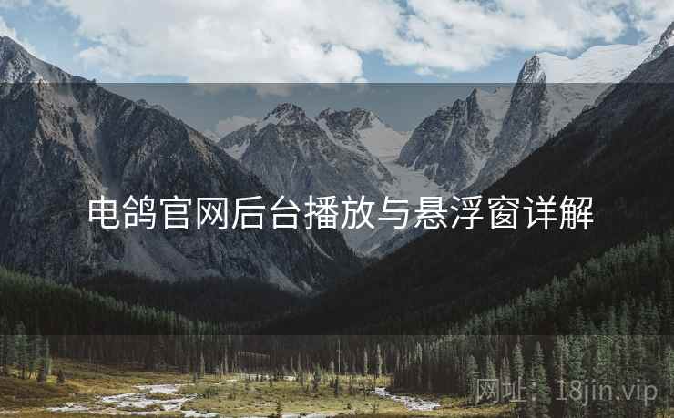 电鸽官网后台播放与悬浮窗详解  第2张