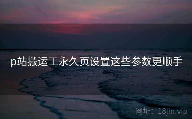 p站搬运工永久页设置这些参数更顺手  第1张