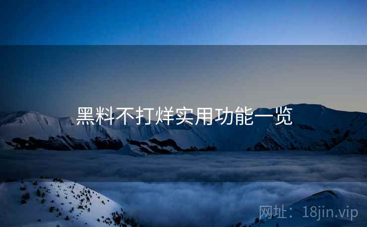 黑料不打烊实用功能一览  第2张