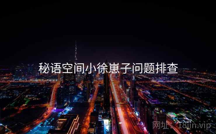 秘语空间小徐崽子问题排查  第1张