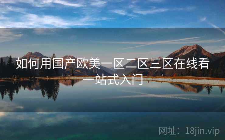 如何用国产欧美一区二区三区在线看一站式入门  第2张