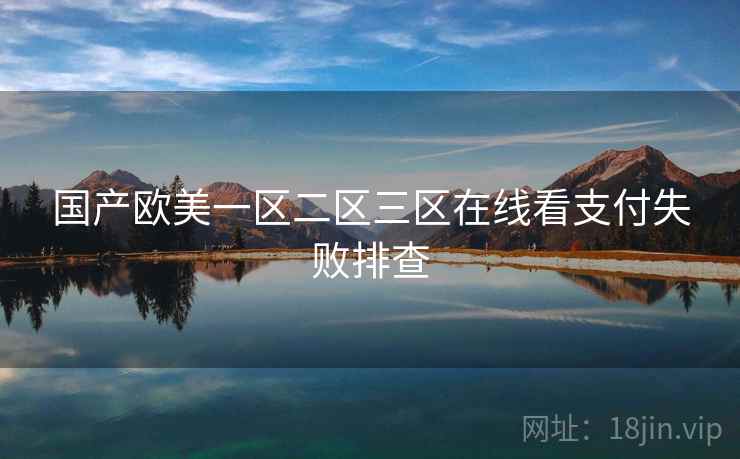 国产欧美一区二区三区在线看支付失败排查  第2张