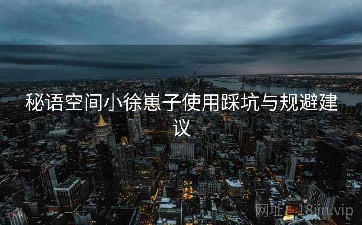 秘语空间小徐崽子使用踩坑与规避建议  第1张