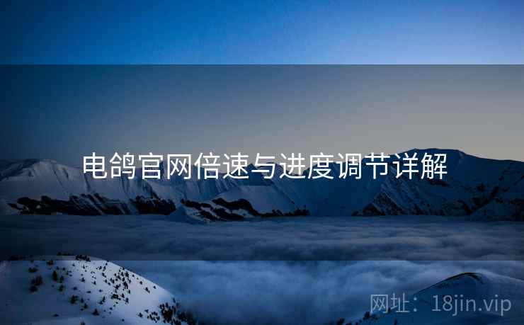电鸽官网倍速与进度调节详解  第1张